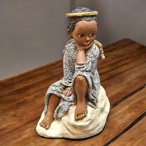 Hand-Signed M. Holcombe 1993 Uriel All God's Children Angel Figurine No.43 #2000 - Picture 1 of 14